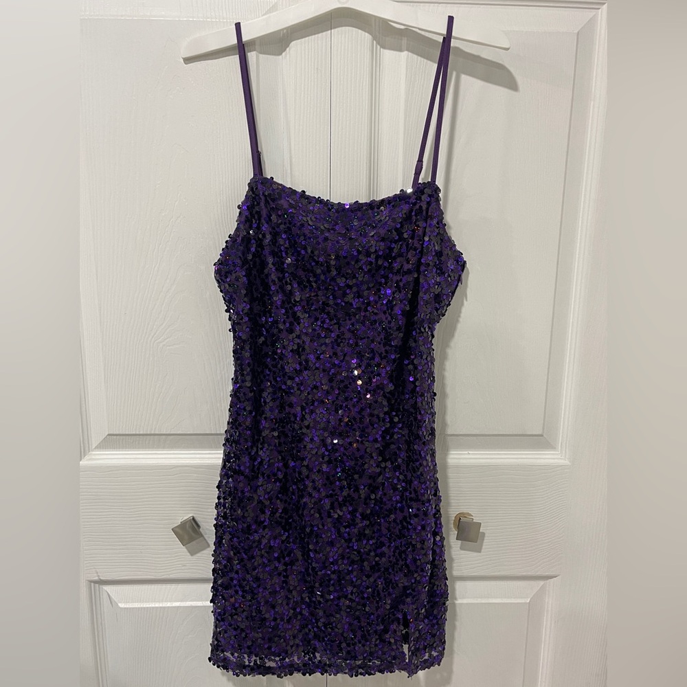 Purple Sequin Dress